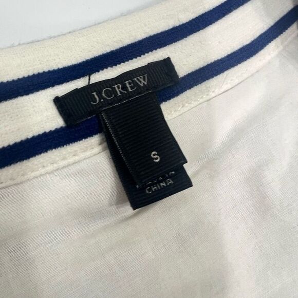 J.Crew Women's White & Blue Striped Stretch Blazer Jacket Size Small - Picture 5 of 15